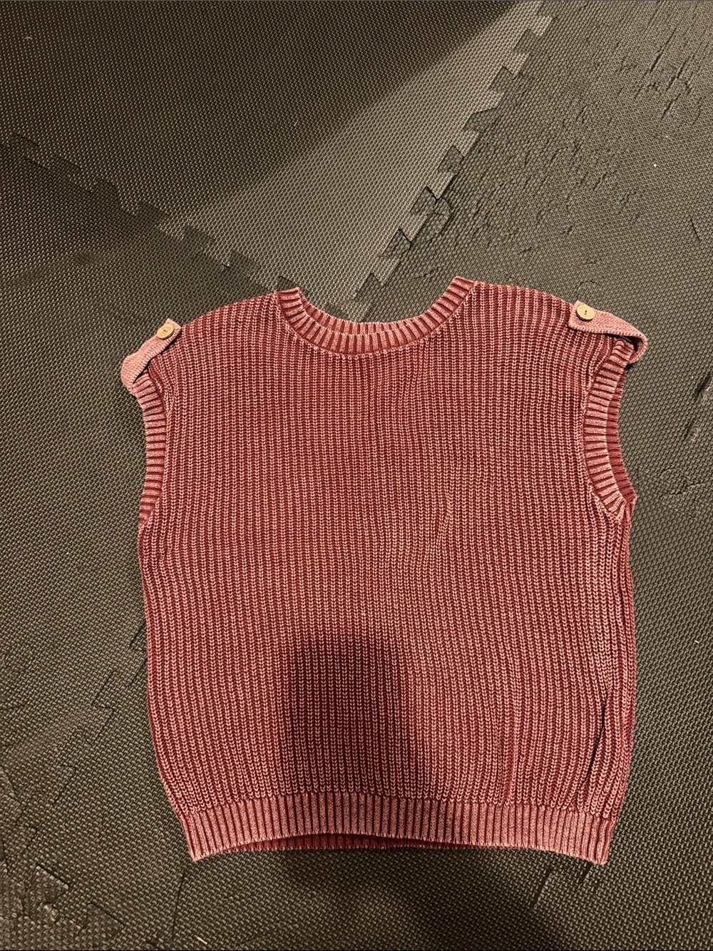 Blu Pepper Ribbed Sleeveless Vest - Dusty Rose/Mauve
